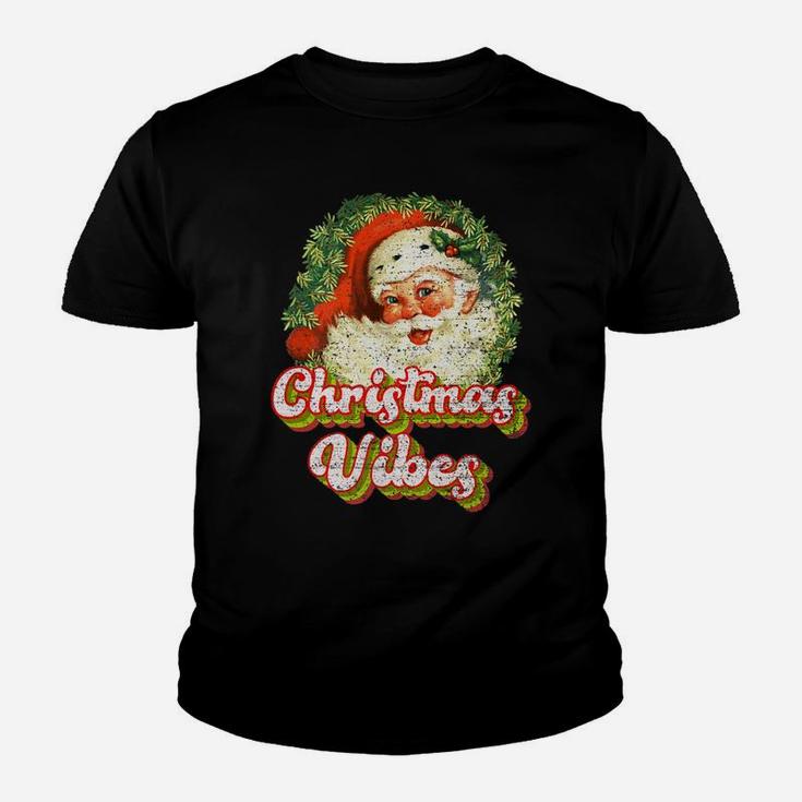 Vintage Santa Claus St Nicholas Christmas Vibes Nostalgic Youth T-shirt