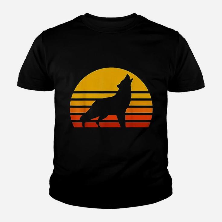 Vintage Wolf Sunset Retro Wolf Youth T-shirt