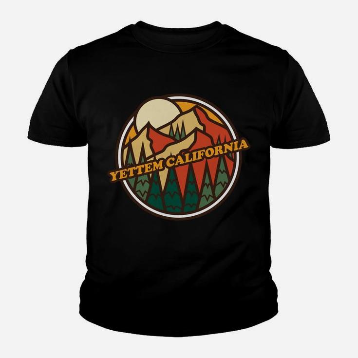 Vintage Yettem, California Mountain Hiking Souvenir Print Youth T-shirt