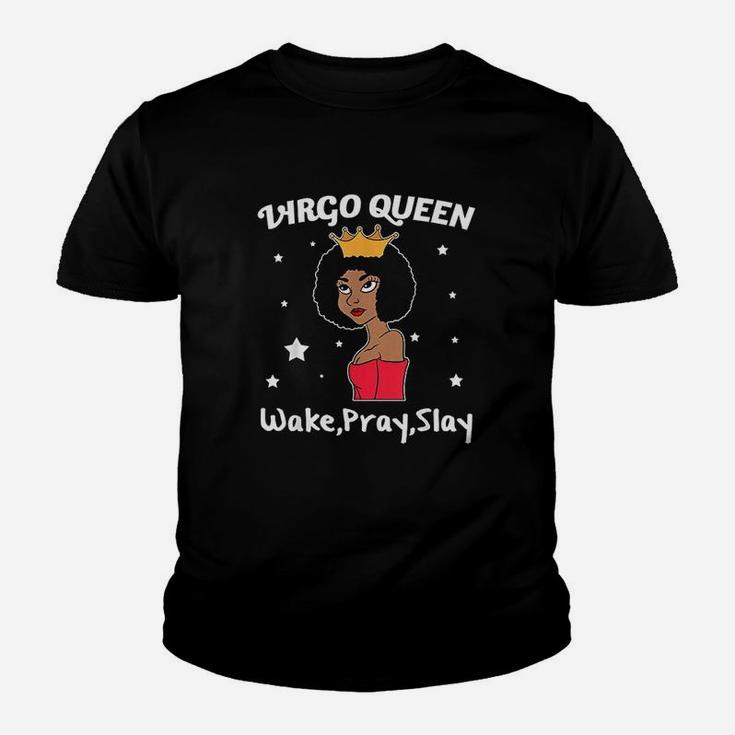 Virgo Black Queen Black Women Afro Zodiac Youth T-shirt
