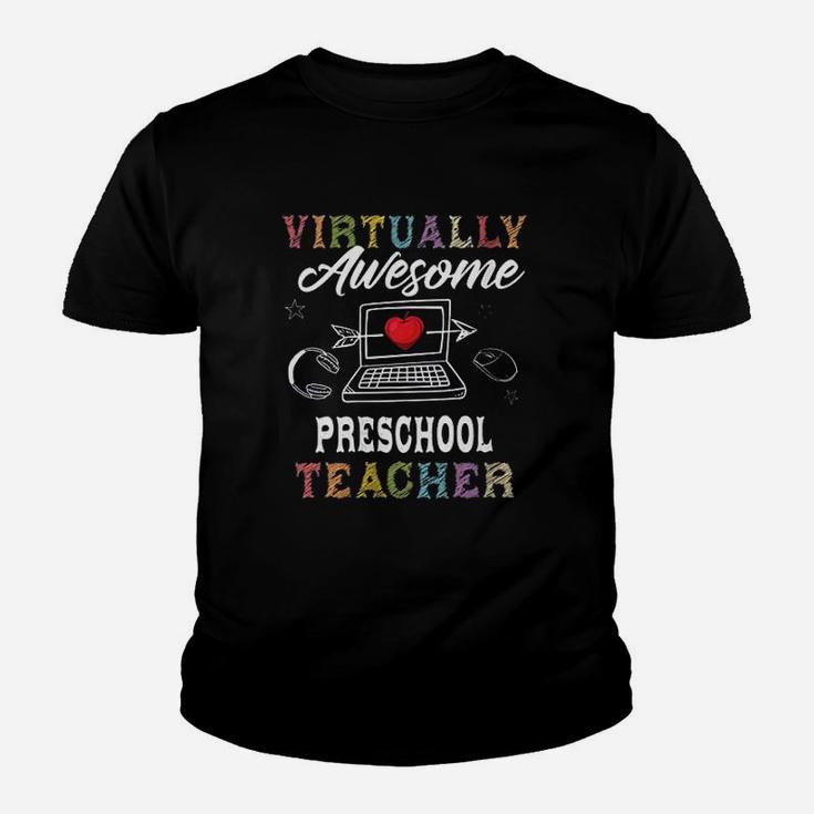 Virtual Preschool Teacher Home Learning Back To School Youth T-shirt