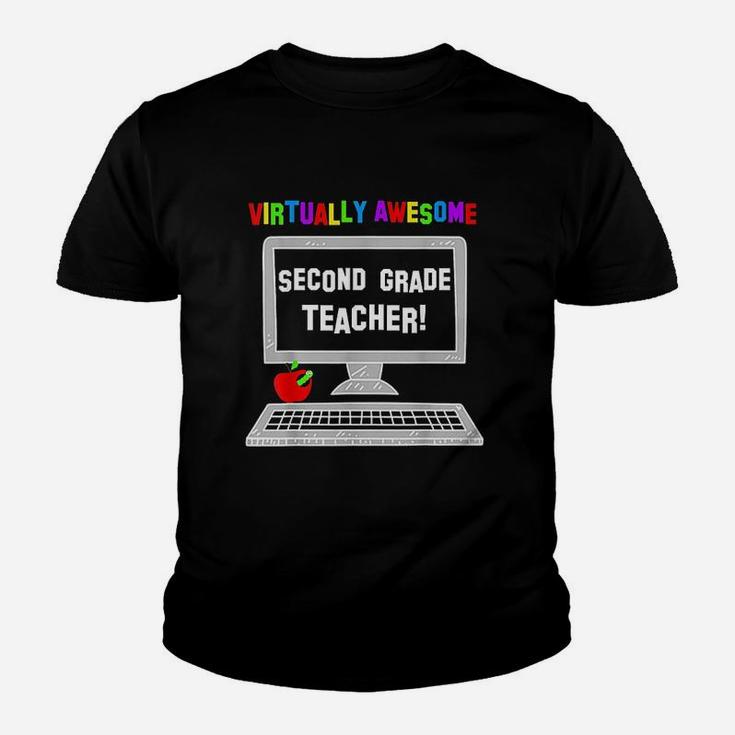 Virtually Awesome Second Grade Teacher Back To School Youth T-shirt