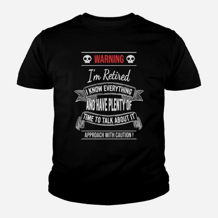 Warning I'm Retired Youth T-shirt