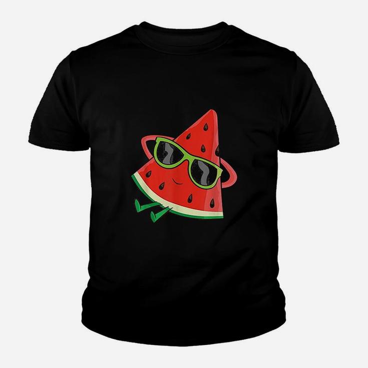 Watermelon Summer Melon With Sunglasses Funny Watermelon Youth T-shirt