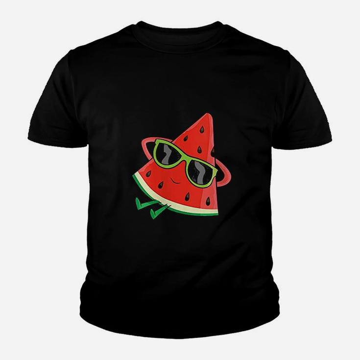 Watermelon Summer Melon With Sunglasses Youth T-shirt