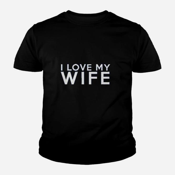 We Match I Love My Wife I Love My Husband Matching Couples Football Youth T-shirt