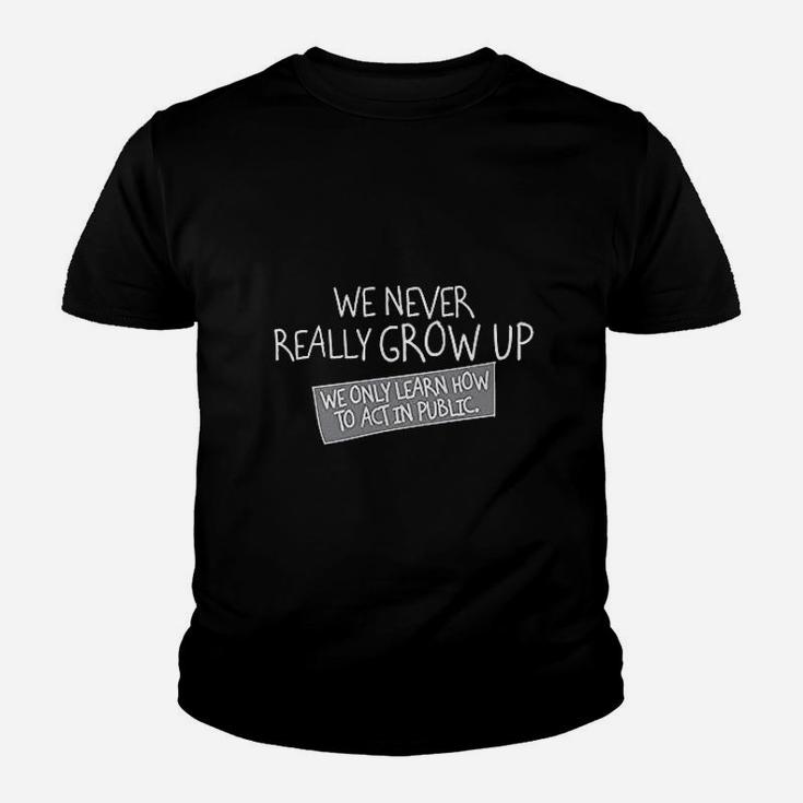 We Never Grow Up Graphic Youth T-shirt