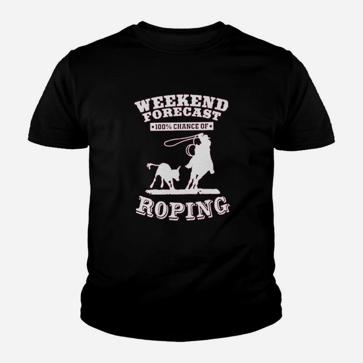 Weekend Forecast Roping Rodeo Youth T-shirt