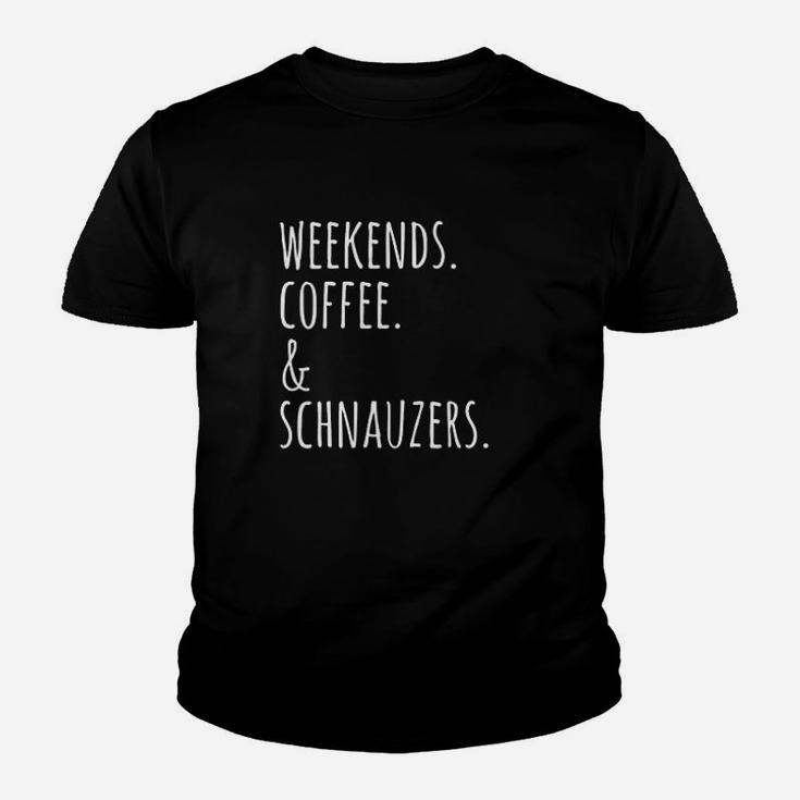 Weekends Coffee And Schnauzers Youth T-shirt