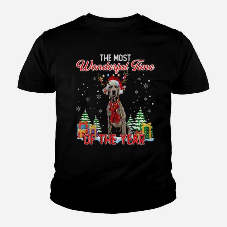 Weimaraner  The Most Wonderful Time Of The Year Youth T-shirt