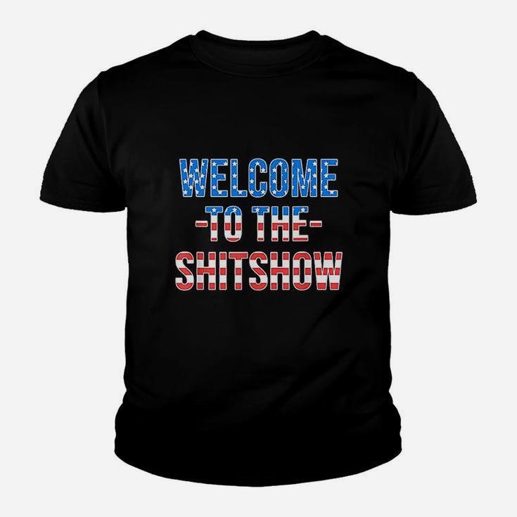 Welcome To The Show Usa Flag Funny 4Th Of July Drinking Youth T-shirt