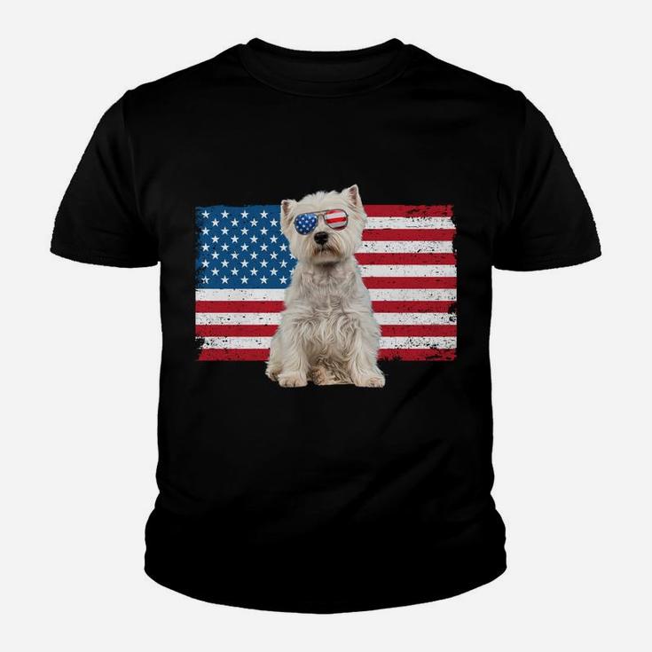 Westie Dad Usa American Flag Dog Lover Owner Christmas Funny Sweatshirt Youth T-shirt