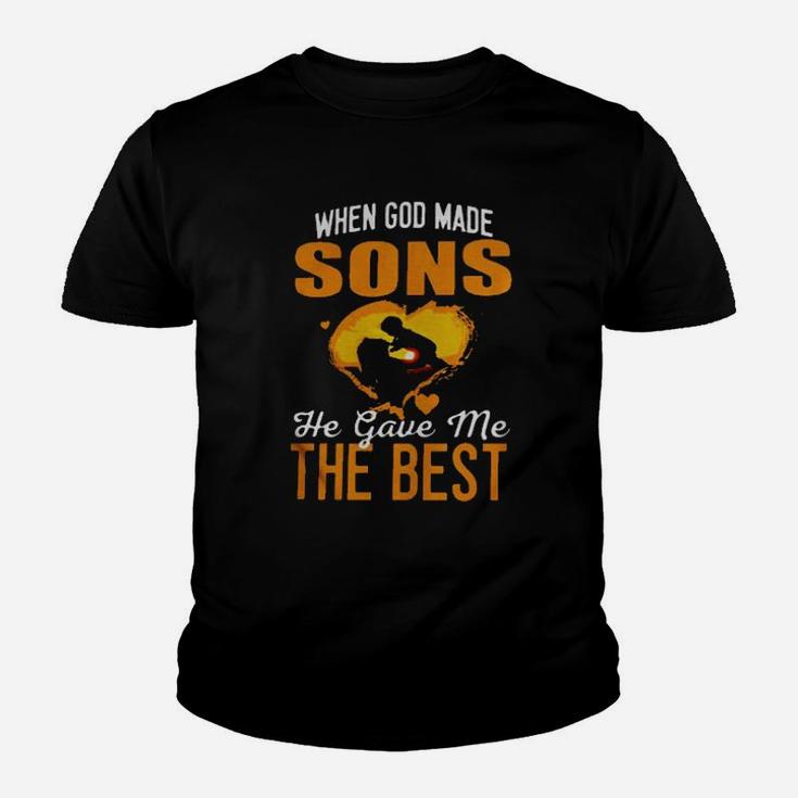 When God Made Sons Youth T-shirt