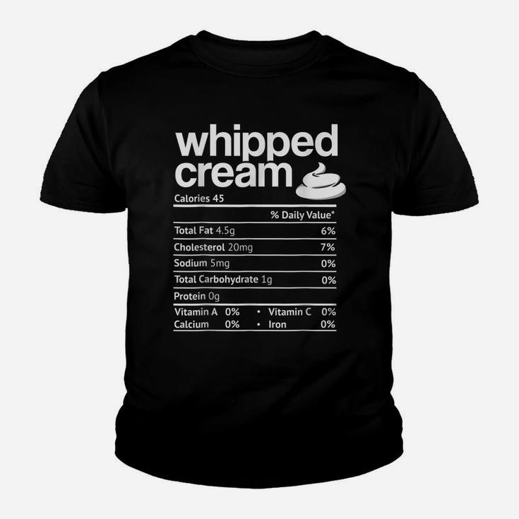 Whipped-Cream Nutrition Funny Thanksgiving Christmas Costume Youth T-shirt