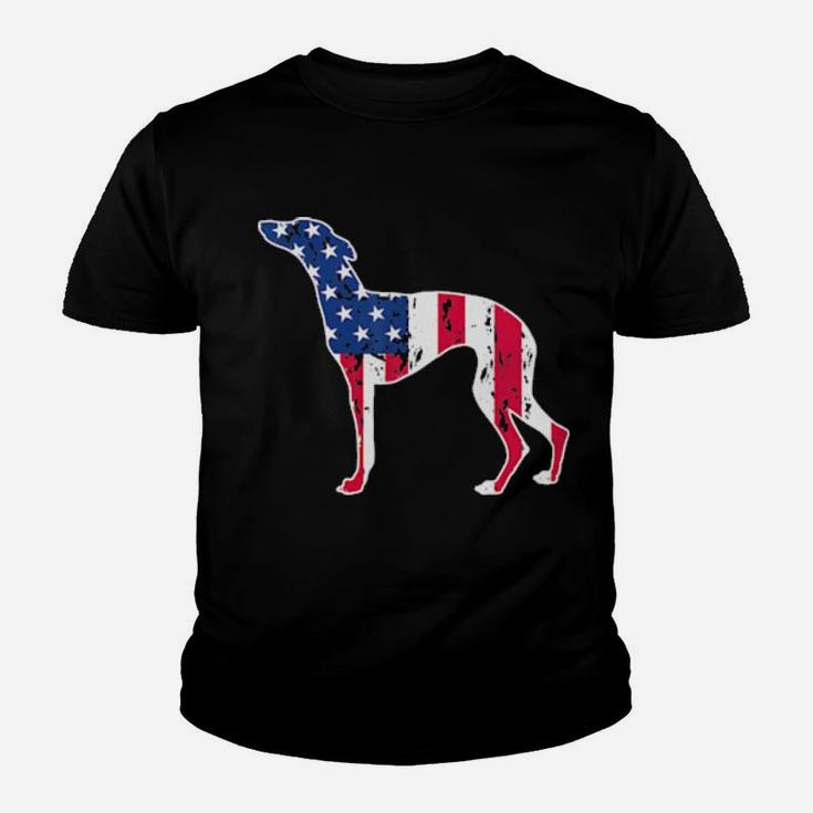 Whippet Dog Lovers American Flag 4Th Of July Gift Youth T-shirt