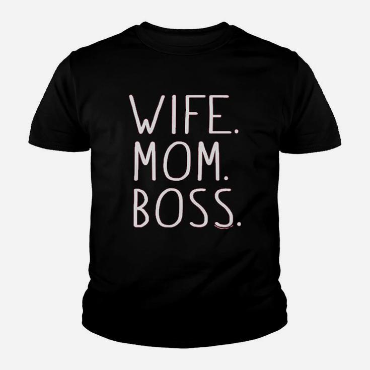 Wife Mom Boss Youth T-shirt