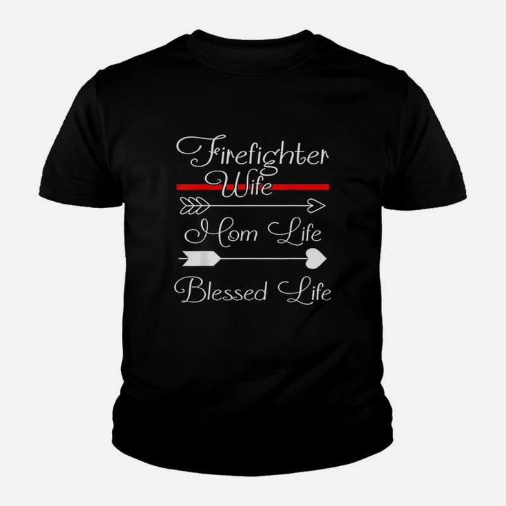 Wife Mom Life Blessed Life Youth T-shirt