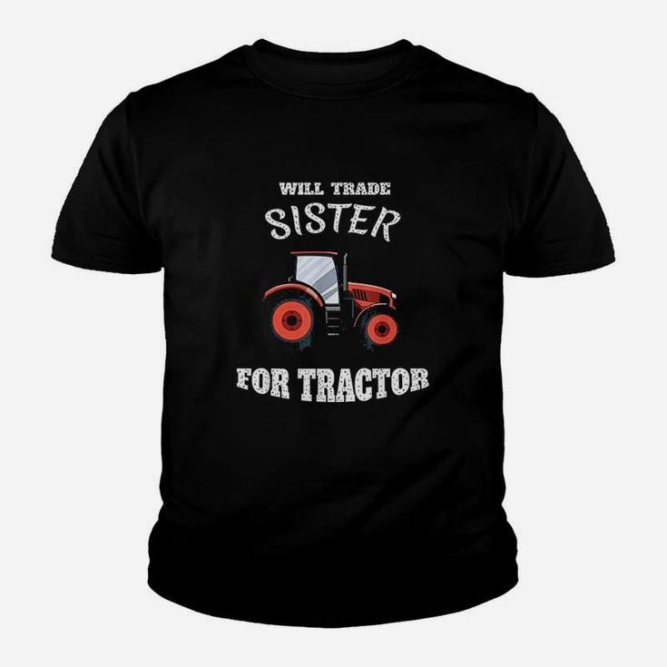 Will Trade Sister For Tractor Large Wheel Lover Youth T-shirt