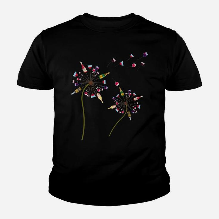 Wine Dandelion Drinking - Funny Wine And Dandelion Lover Youth T-shirt