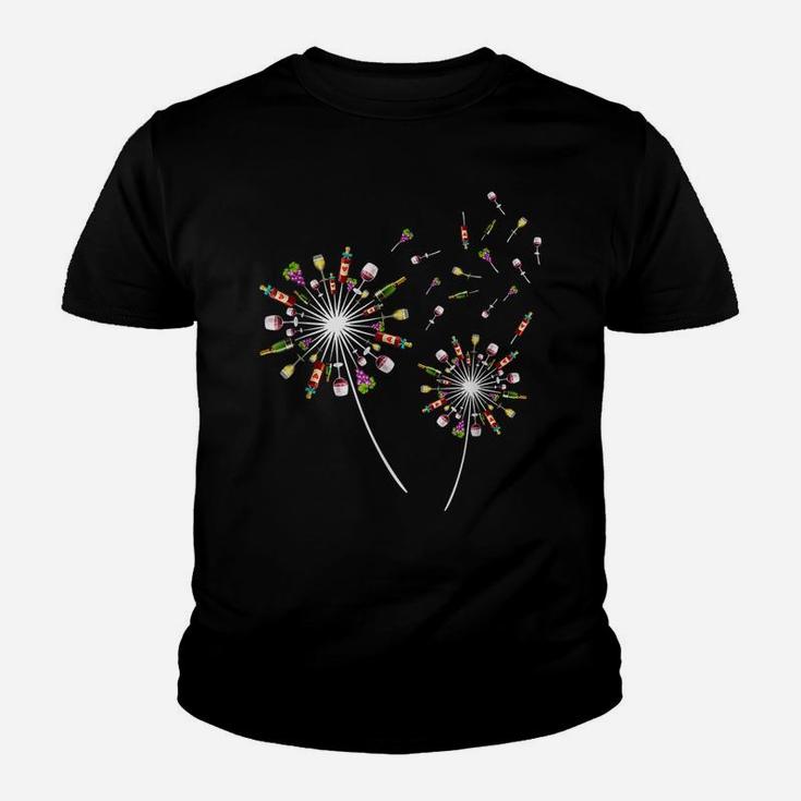 Wine Dandelion Flower Funny Youth T-shirt