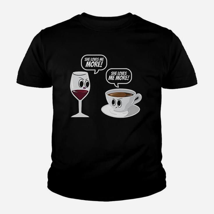 Wine Vs Coffee Youth T-shirt