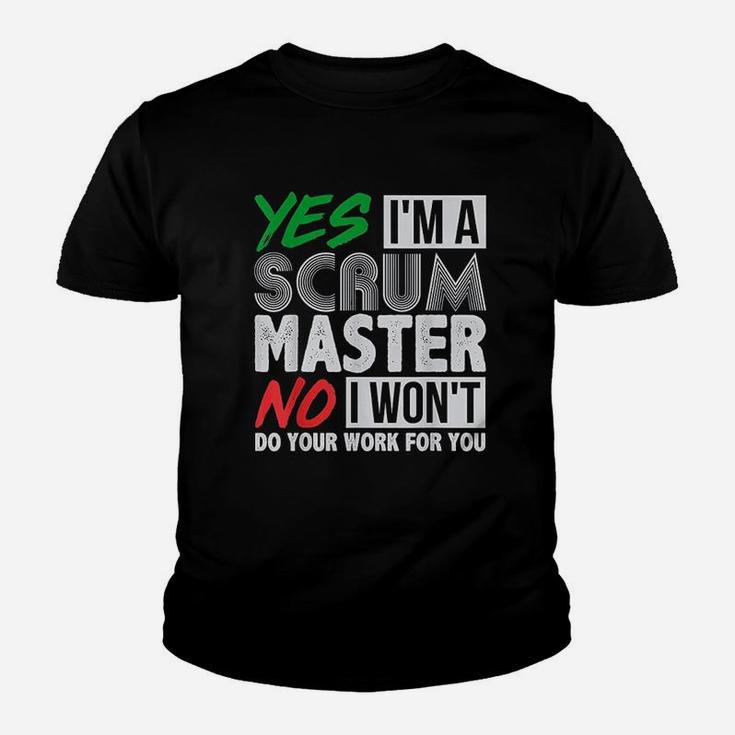 Witty Scrum Master Agile Project Management Funny Gift Youth T-shirt