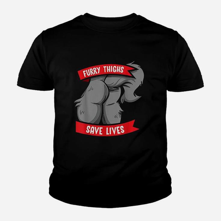 Wolf Furry Thighs Save Lives Youth T-shirt