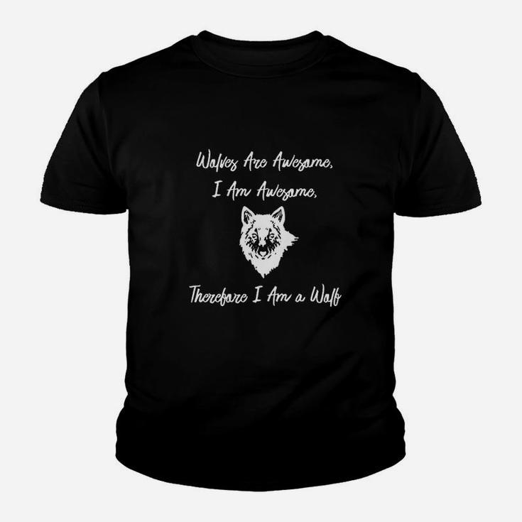 Wolves Are Awesome  Funny Wolf Youth T-shirt