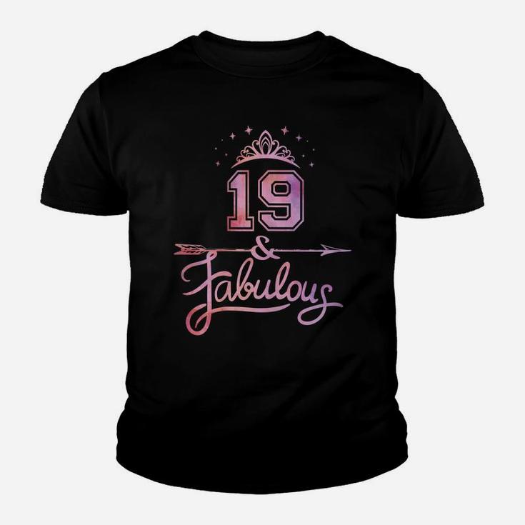Women 19 Years Old And Fabulous Happy 19Th Birthday Youth T-shirt