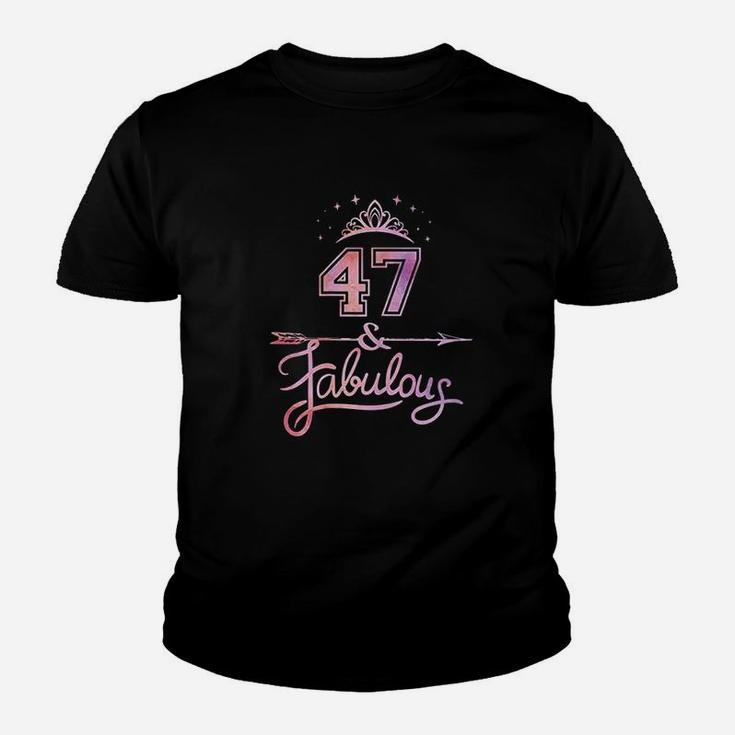 Women 47 Years Old And Fabulous Happy 47Th Birthday Youth T-shirt