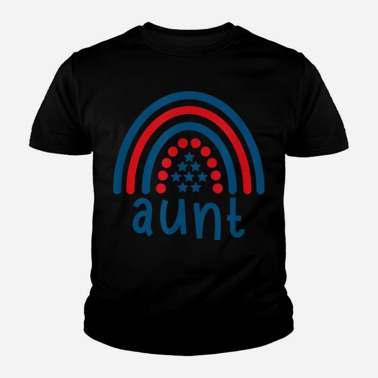 Women Aunt With Boho Rainbow 4Th July Design Funny Gift Youth T-shirt