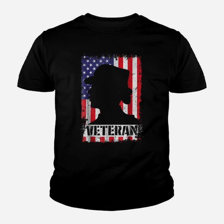 Women Veteran Usa Flag Female Veterans Day Gift Shirt Youth T-shirt