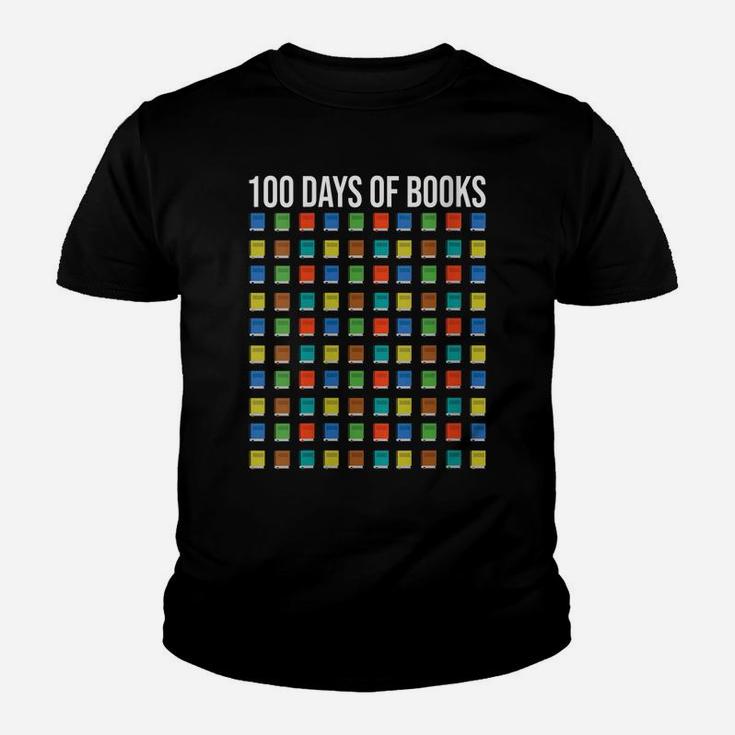 Womens 100 Days Of Books Happy 100Th Day Librarian Teacher Gift Youth T-shirt