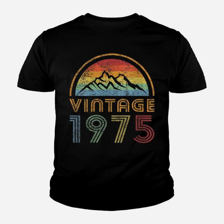 Womens 1975 Born Made 1975 Vintage Mountains Sunset Gift Men Women Youth T-shirt