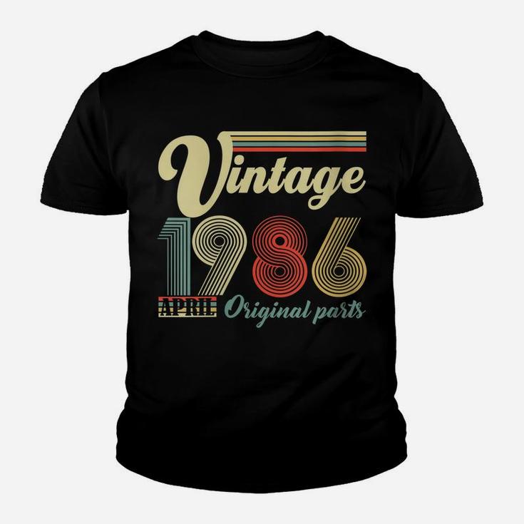 Womens 35 Years Old - Made In April 1986 - Vintage 35Th Birthday Youth T-shirt