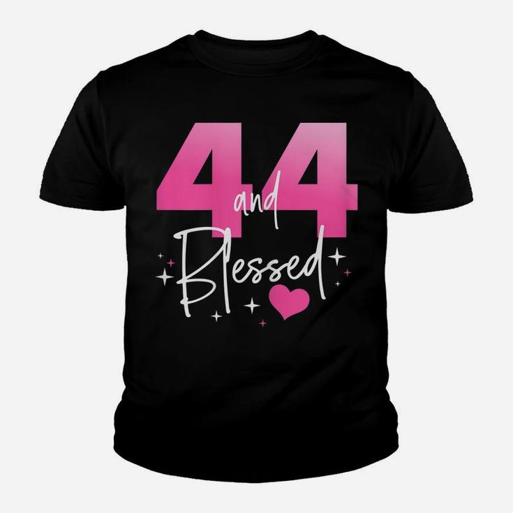 Womens 44 And Blessed Chapter 44 Year Old Gifts 44Th Birthday Gifts Youth T-shirt