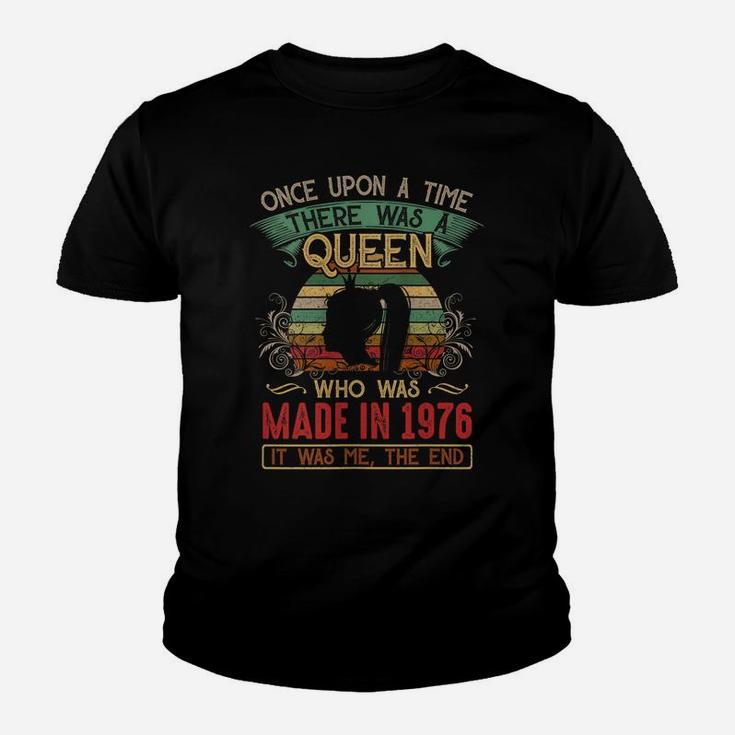 Womens 45Th Birthday Queen Made In 1976 Youth T-shirt