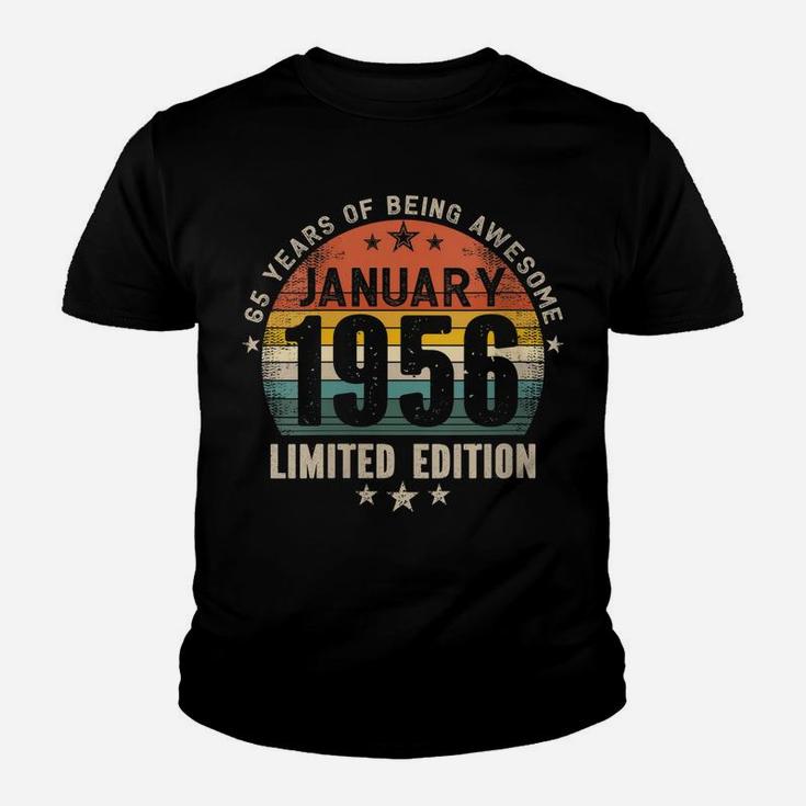Womens 65 Years Old Made In January 1956 Vintage 65Th Birthday Youth T-shirt