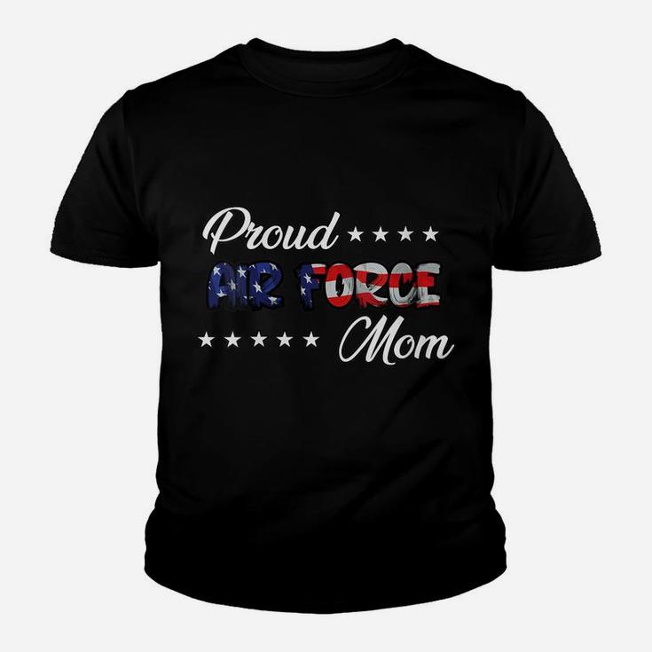 Womens American Flag Bold Proud Air Force Mom Youth T-shirt