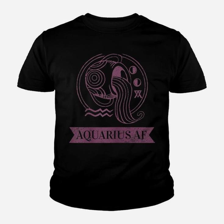 Womens Aquarius Zodiac January And February Birthday Gift Youth T-shirt