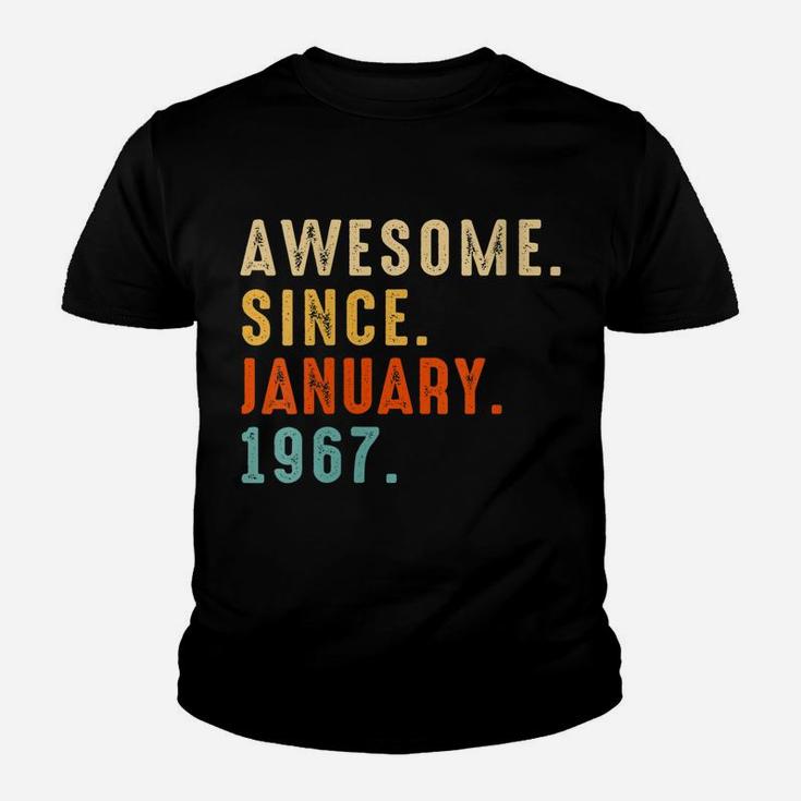 Womens Awesome Since January 1967 55Th Birthday Gift 55 Year Old Youth T-shirt