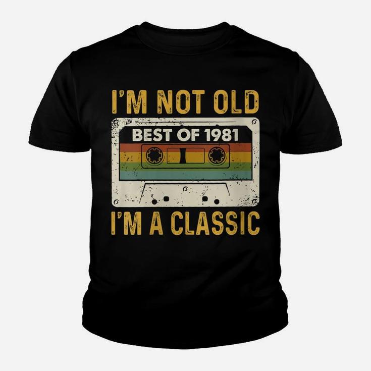 Womens Best Of 1981 Cassette Tape 41 Year Old 41St Birthday Gifts Youth T-shirt