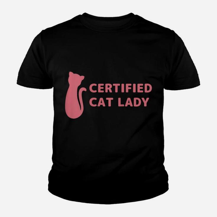 Womens Certified Cat Lady Gifts Spy Cat Pet Lovers Cat Mom Funny Youth T-shirt