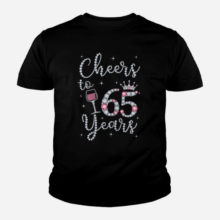 Womens Cheers To 65 Years 1954 65Th Birthday Gift Tee For Womens Youth T-shirt