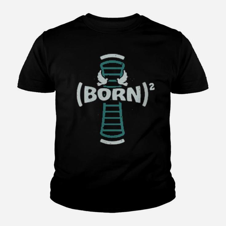 Womens Christian Design Born Squared Born Again Youth T-shirt