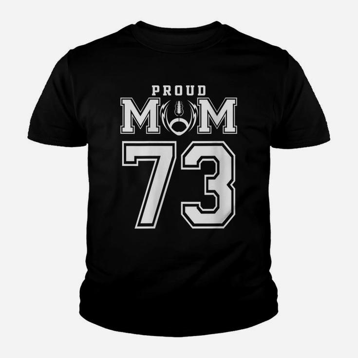 Womens Custom Proud Football Mom Number 73 Personalized For Women Youth T-shirt
