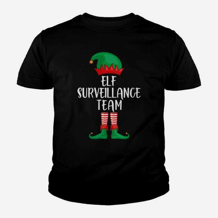 Womens Elf Surveillance Team Christmas Party Matching Family Group Youth T-shirt