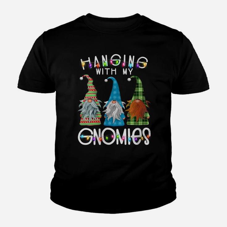 Womens Garden Gnome Pajamas Christmas - Hanging With My Gnomies Youth T-shirt