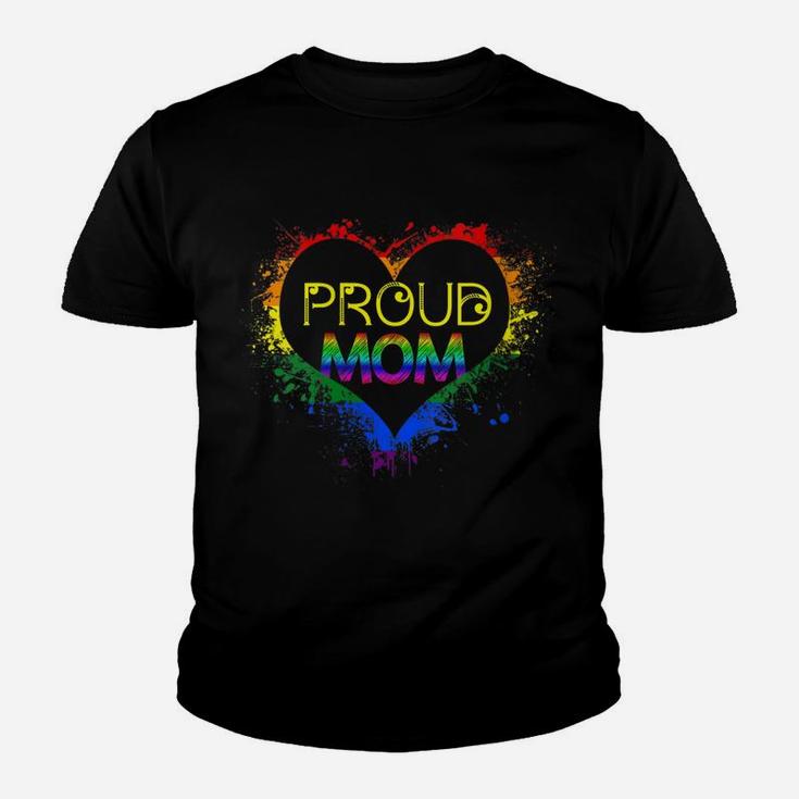 Womens Gay Pride Shirt Proud Mom Lgbt Parent T-Shirt Mother's Day Youth T-shirt