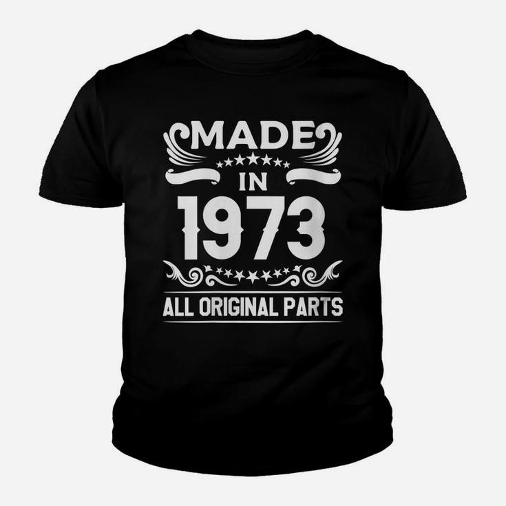 Womens Gift For 47 Year Old Vintage Made In 1973 47Th Birthday Youth T-shirt